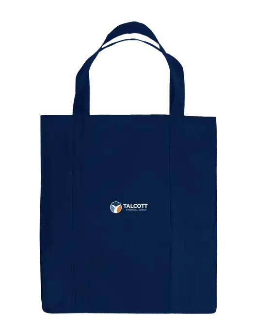 Eco Reusable Jumbo Navy Blue Shopping Bag w/Talcott Logo