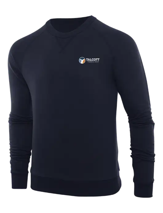 Allmade Dark Navy Organic French Terry Crewneck Sweatshirt w/Talcott Logo