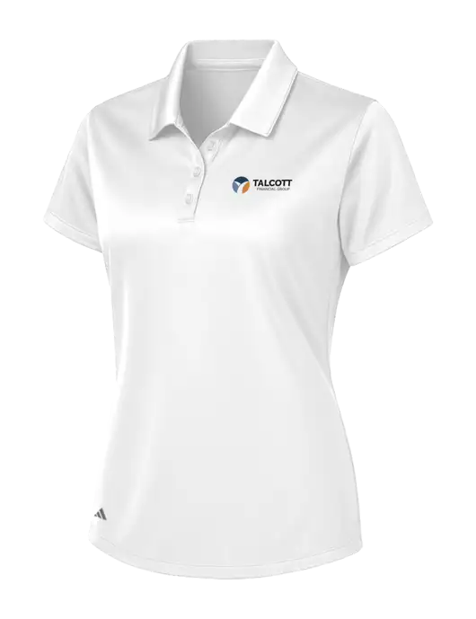 Adidas White Womens Basic Sport Polo w/Talcott Logo