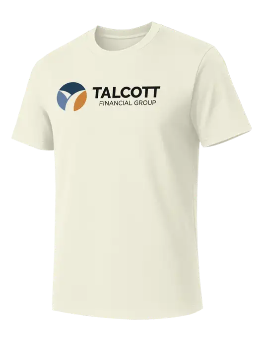 Allmade White Sand Organic Cotton Tee w/Talcott Logo