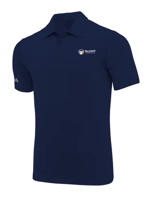 Adidas Navy Blue Ultimate Solid Polo w/Talcott Logo