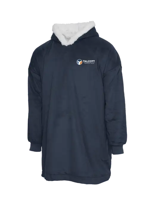 Wearable Lodge Navy Blanket w/Talcott Logo
