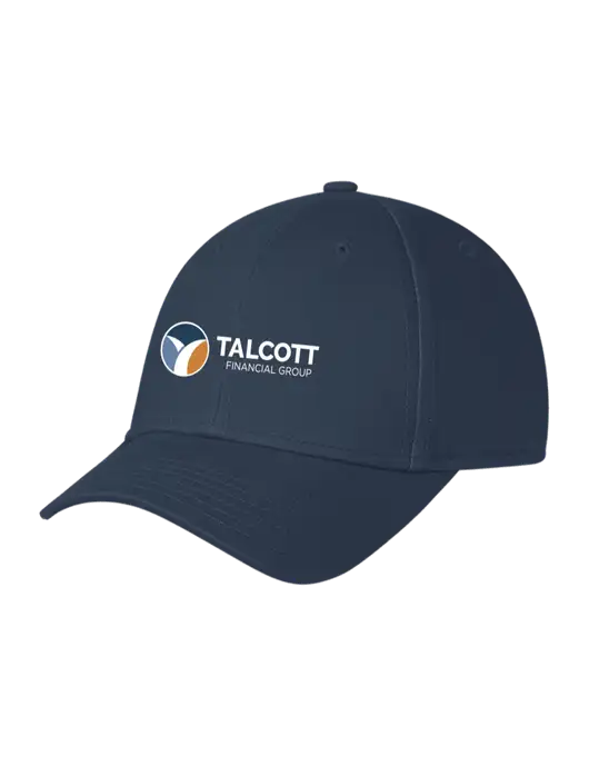 Navy Structured Cap Hook & Loop w/Talcott Logo