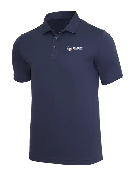 TravisMathew Navy Coto Performance Polo w/Talcott Logo