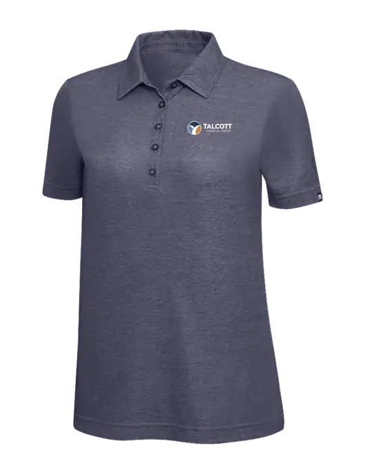 TravisMathew Navy Heather Womens Oceanside Polo w/Talcott Logo