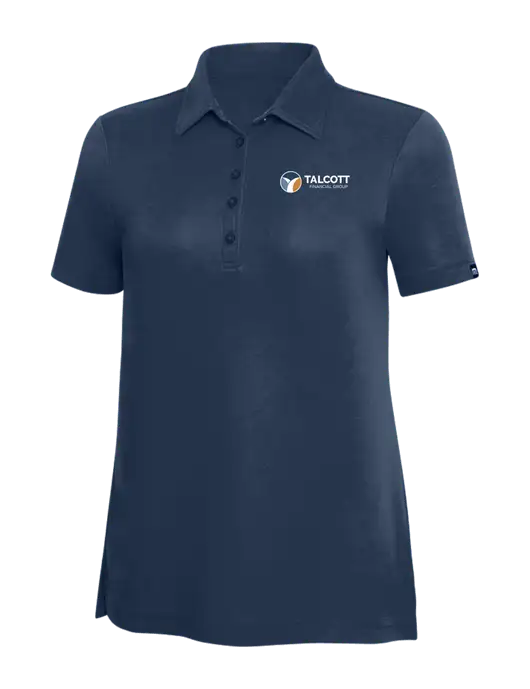 TravisMathew Navy Solid Womens Oceanside Polo w/Talcott Logo