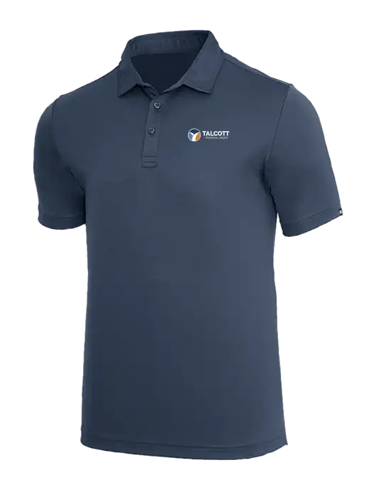 TravisMathew Dark Slate Blue Coto Performance Polo w/Talcott Logo