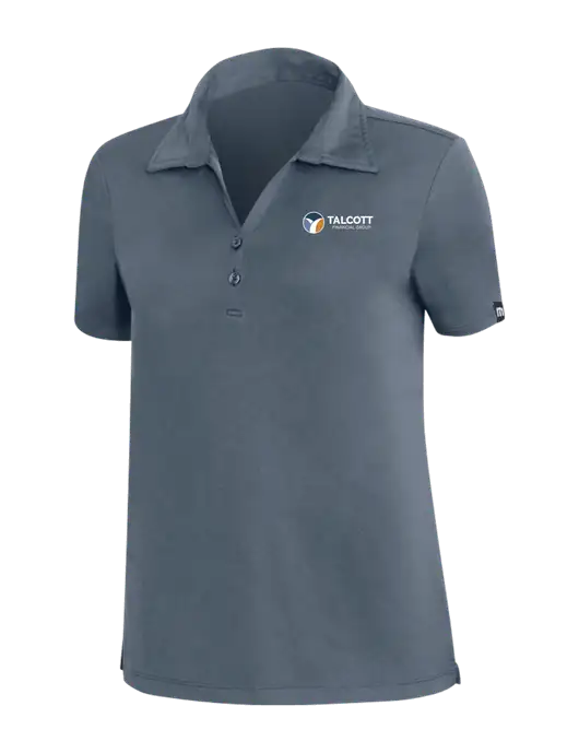 TravisMathew Dark Slate Blue Womens Coto Performance Polo w/Talcott Logo
