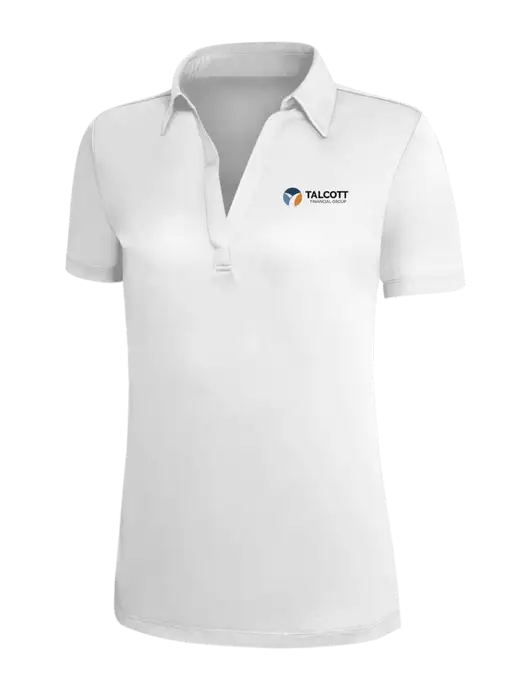 White Silk Touch Womens Performance Polo w/Talcott Logo