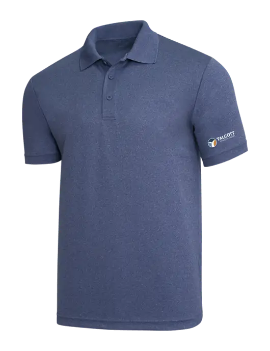Light Navy Heather PosiCharge RacerMesh Polo w/Talcott Logo