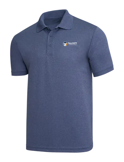 Light Navy Heather PosiCharge RacerMesh Polo w/Talcott Logo