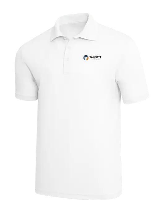 White PosiCharge RacerMesh Polo w/Talcott Logo