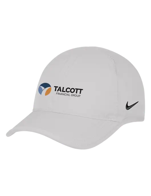 Nike White Featherlight Cap w/Talcott Logo