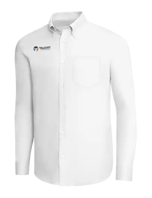 Brooks Brothers White Wrinkle-Free Stretch Pinpoint Shirt w/Talcott Logo
