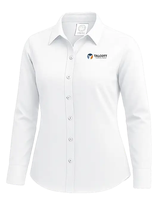 Brooks Brothers Womens White Wrinkle-Free Stretch Nailhead Shirt w/Talcott Logo
