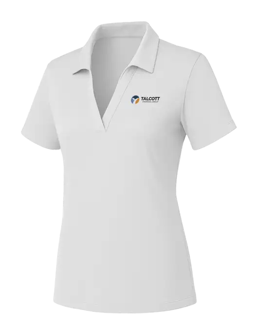 Womens White PosiCharge RacerMesh Polo w/Talcott Logo