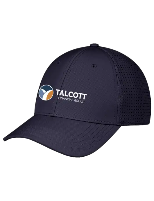 Navy Performance Stretchable Cap Hook & Loop w/Talcott Logo