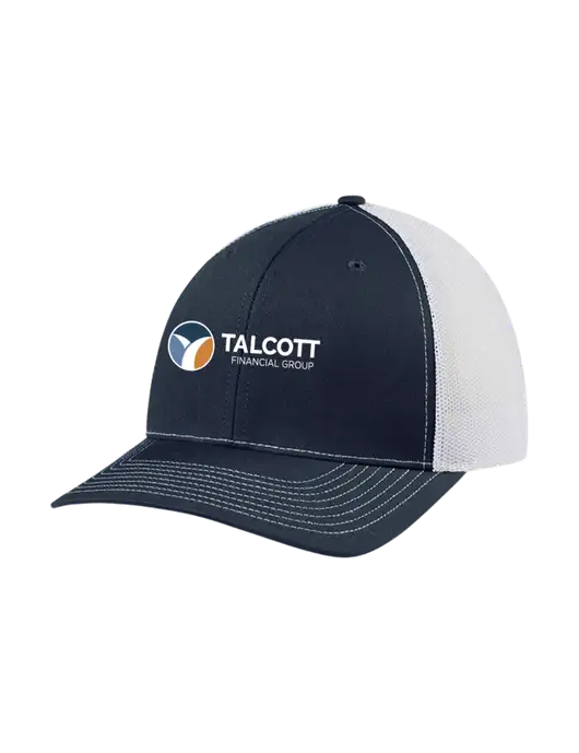 Richardson Adjustable Snapback Original 112 Trucker Cap Navy w/White Mesh w/Talcott Logo