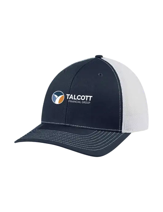 Richardson Adjustable Snapback Original 112 Trucker Cap Navy w/White Mesh w/Talcott Logo