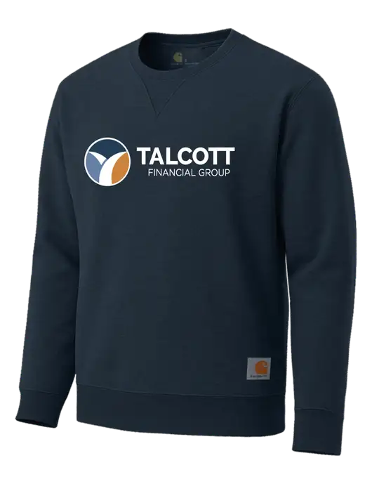 Carhartt Navy Midweight Crewneck Sweatshirt w/Talcott Logo