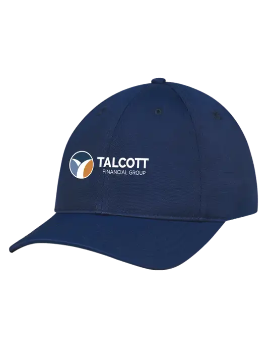 Navy Nylon Twill Performance Cap w/Talcott Logo