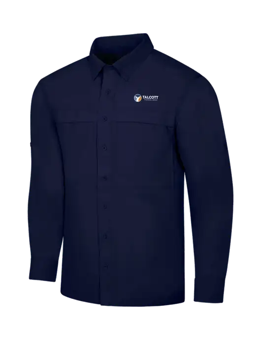 Navy Long Sleeve UV Daybreak Shirt w/Talcott Logo