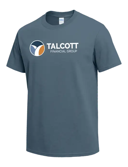 Slate Blue Heavyweight 6.1 oz T-Shirt w/Talcott Logo