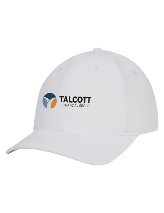 White Nylon Twill Performance Cap w/Talcott Logo