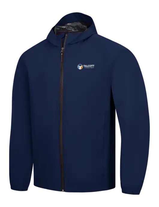 Navy Essential Rain Jacket w/Talcott Logo