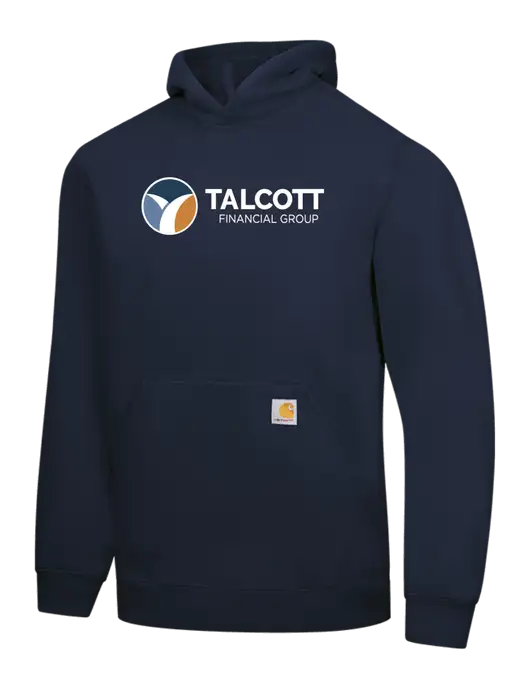 Carhartt Navy Midweight Hooded Sweatshirt w/Talcott Logo