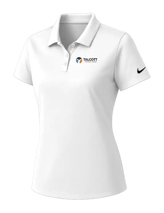Nike Womens White Dry Essential Solid Polo w/Talcott Logo