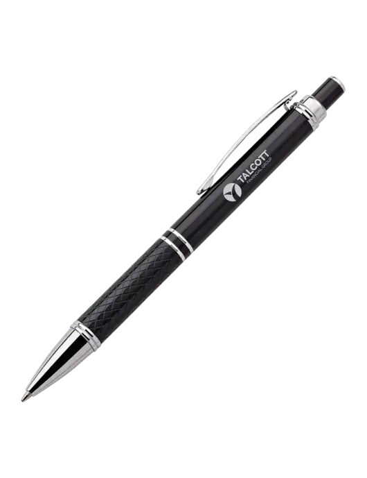 Black Stellar Scribe Pen - Black Ink w/Talcott Logo