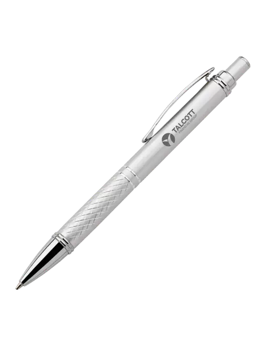 Silver Stellar Scribe Pen - Black Ink w/Talcott Logo