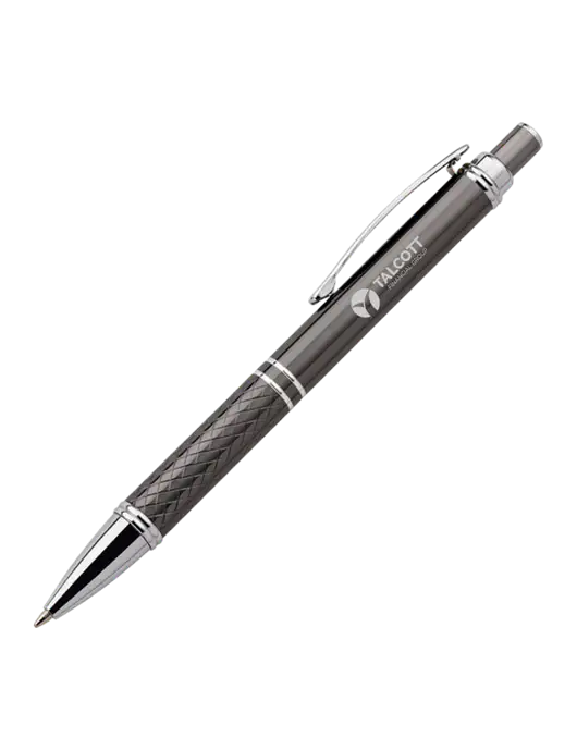 Dark Grey Stellar Scribe Pen - Black Ink w/Talcott Logo