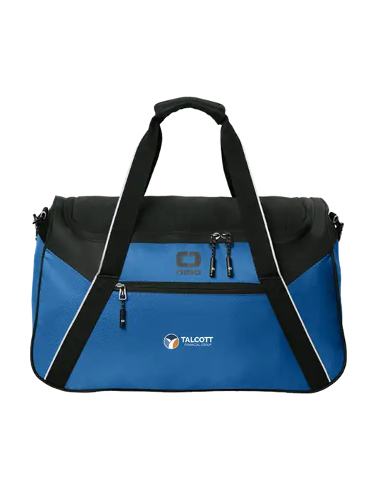 OGIO Light Navy/Black Inception Duffel w/Talcott Logo