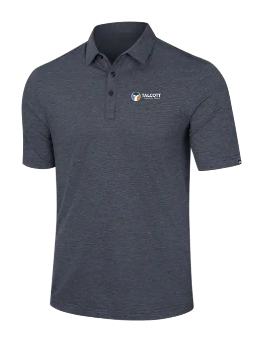 TravisMathew Dark Grey Slate Heather Sunnyvale Polo w/Talcott Logo