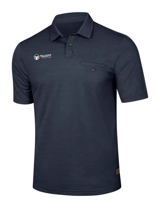 TravisMathew Navy Sunsetters Pocket Polo w/Talcott Logo
