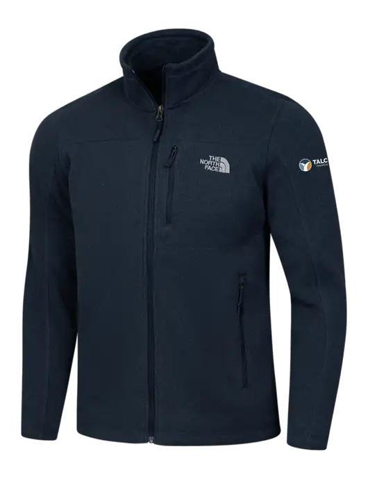 North Face Navy Heather Sweater Fleece Jacket w/Talcott Logo