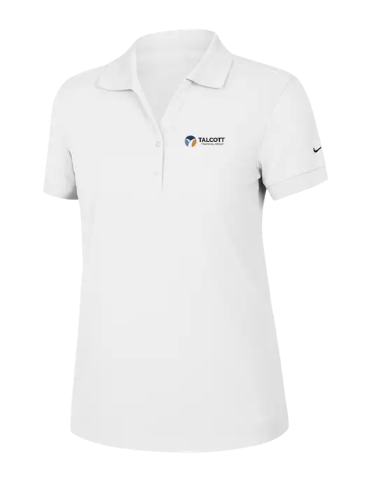 Nike Womens Dri-FIT Classic White Polo w/Talcott Logo
