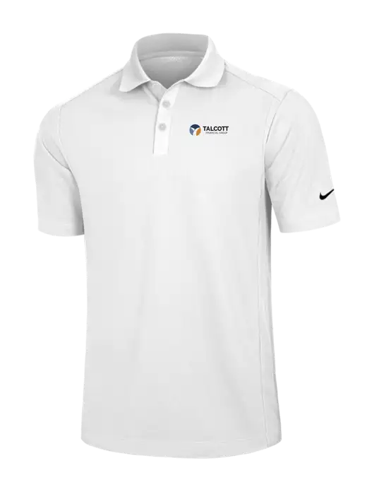 Nike White Dri-FIT Classic Polo w/Talcott Logo