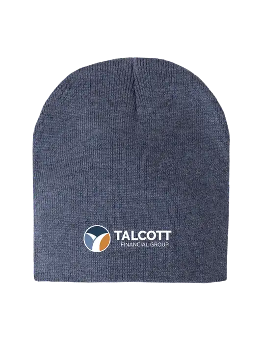 Navy Heather Element Knit Beanie w/Talcott Logo