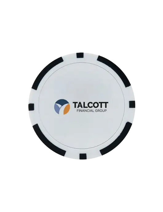 Black Poker Chip Ball Marker w/Talcott Logo