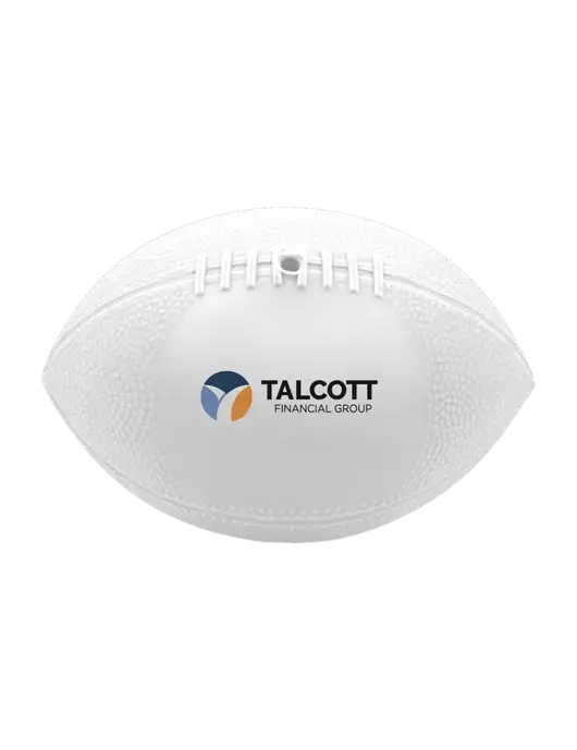 7” Durable White Vinyl Football w/Talcott Logo