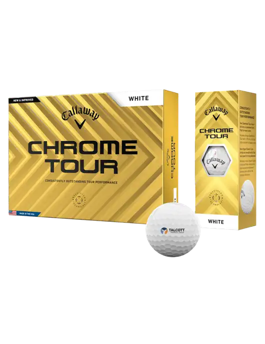 Callaway Chrome Tour Golf Balls 12/pkg w/Talcott Logo