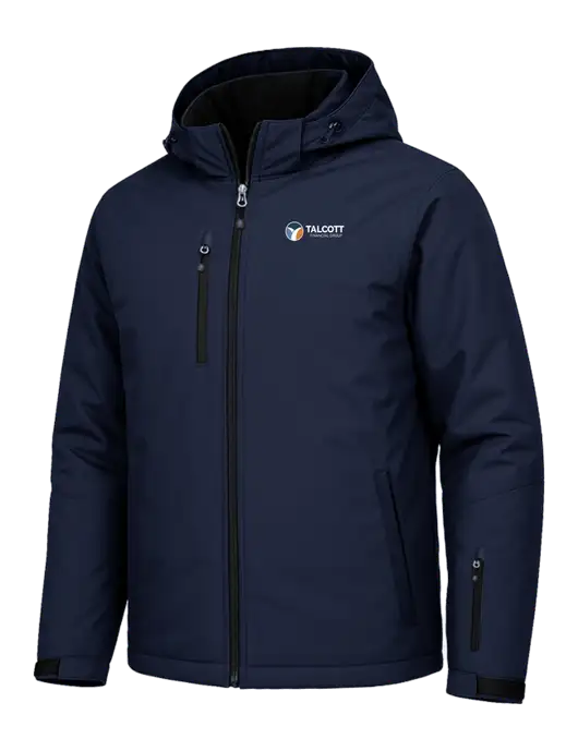 Cold Weather Vortex Light Navy/ Dark Navy Waterproof 3-in-1 Jacket with Detachable Hood w/Talcott Logo, Talcott Logo