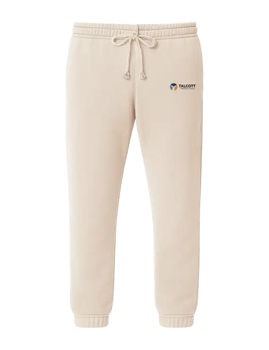 Comfort Colors Garment-Dyed Ivory Lightweight Fleece Sweatpants w/Talcott Logo