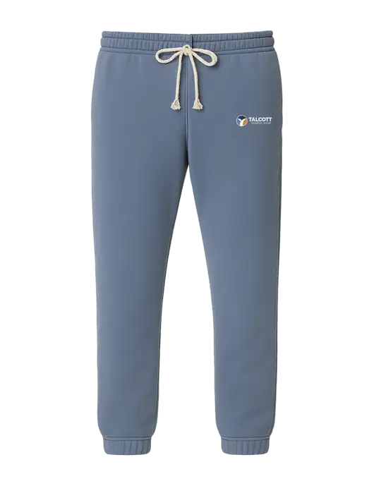 Comfort Colors Garment-Dyed Slate Blue Lightweight Fleece Sweatpants w/Talcott Logo