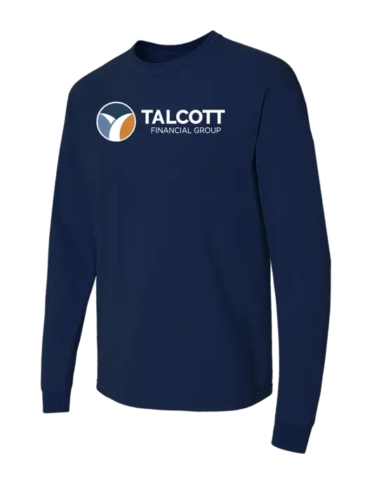 Comfort Colors Garment-Dyed Dark Navy Heavyweight Long Sleeve T-Shirt w/Talcott Logo