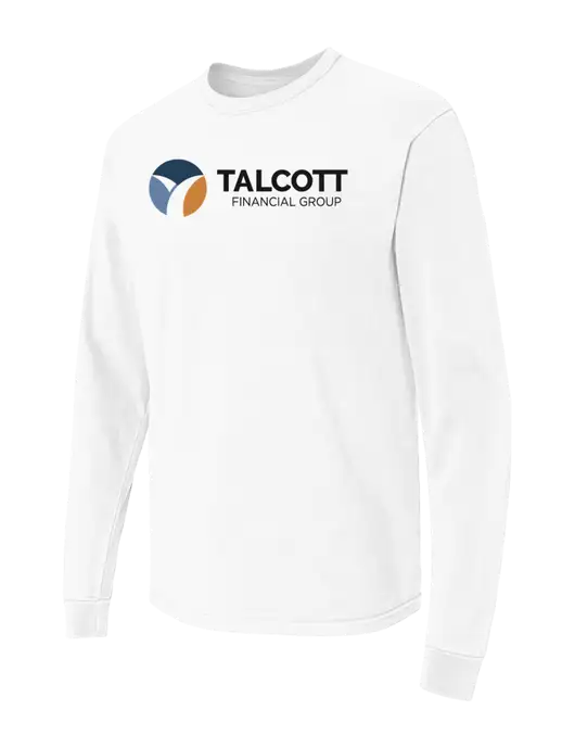 Comfort Colors Garment-Dyed White Heavyweight Long Sleeve T-Shirt w/Talcott Logo