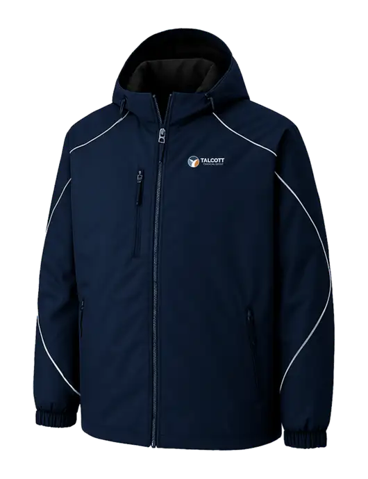 Angle 3-In-1 Dark Navy Jacket with Bonded Fleece Liner w/Talcott Logo, Talcott Logo